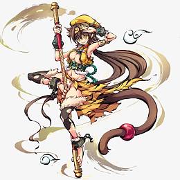 手绘金箍棒女孩