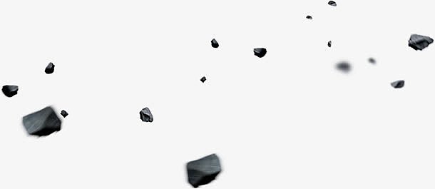 漂浮黑色石块游戏素材