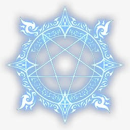 蓝色发光魔法阵
