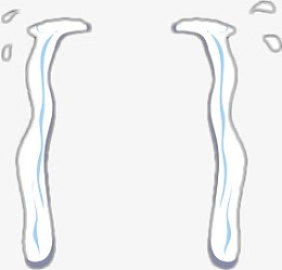 卡通白色泪水