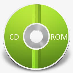 绿色CD-ROM光盘