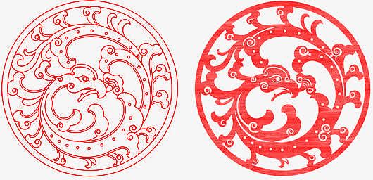 惊蛰节气装饰图png狗年吉祥标签免抠图png花纹图古风花纹圆形图案png