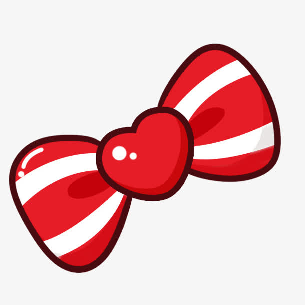 卡通红心蝴蝶结