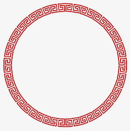 回字纹中国风红色