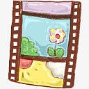 水彩胶片电影胶片花朵