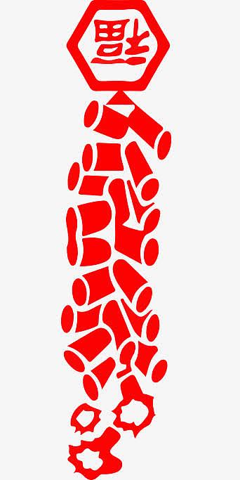 剪纸福字剪纸鞭炮剪纸爆竹