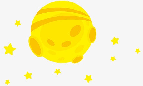黄色卡通星球星星