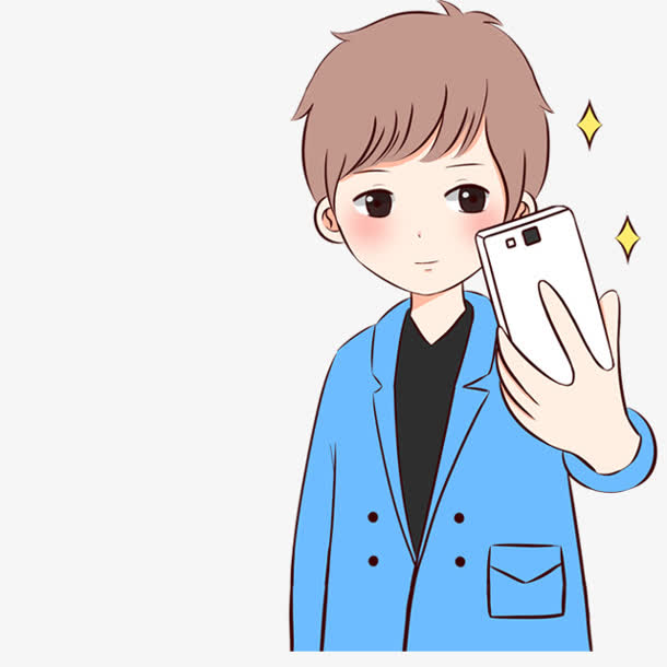 小男孩自拍卡通自拍男孩