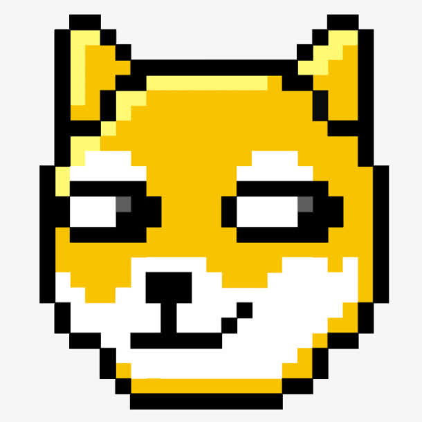 狗低像素狗马赛克狗卡通狗头像素材免费下载_觅元素