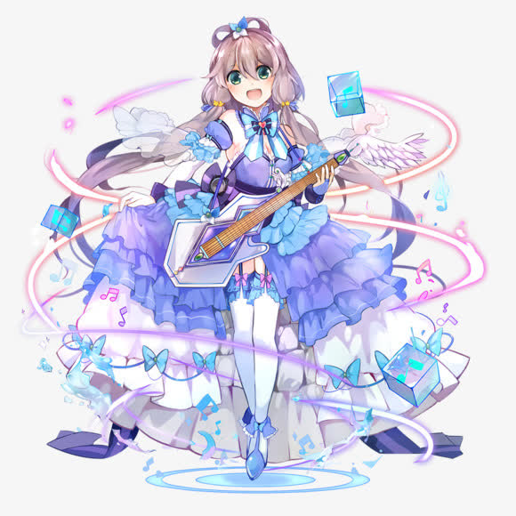 音乐美少女卡通装饰