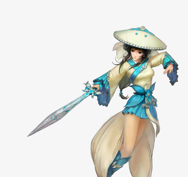 立绘彩绘拿着剑的刺客