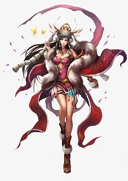 游戏原画西域公主美女