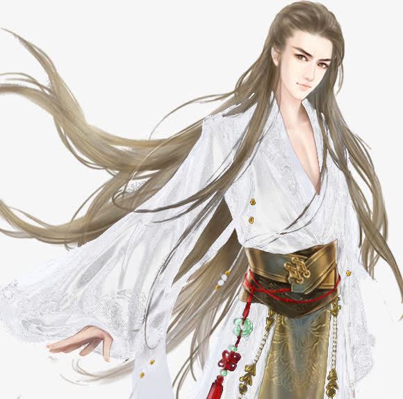 立绘古风古装男子白衣服帅哥素材免费下载_觅元素