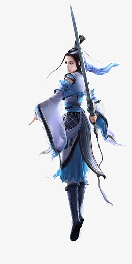 古风立绘仙侠女子美女拿着剑