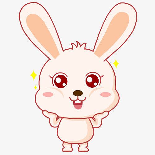 卡通白色兔子可爱兔子