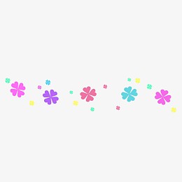 卡通小花花带装饰