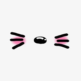 卡通猫咪黑色鼻子图标