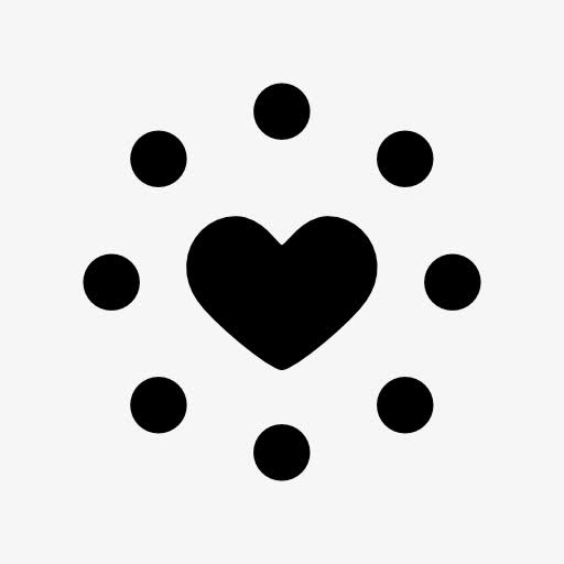 爱心黑色爱心图标