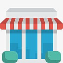 零售店图标卡通零售店