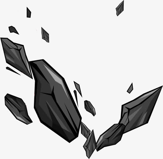 黑色石块飞溅石块