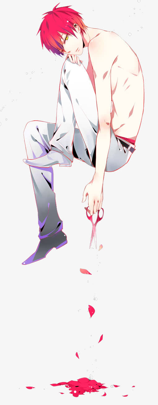 立绘上身赤裸男子