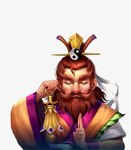 立绘半身像大胡子道士