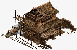 华夏古风建造的房子建筑
