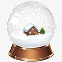 下雪的水晶球水晶球礼物圣诞礼物