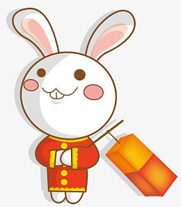 中秋活动打着灯笼的兔子