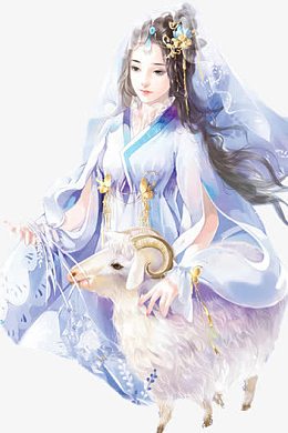 古风彩绘立绘清纯美女