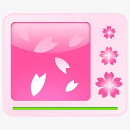 可爱日本樱花透明标志图标
