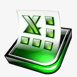水晶效果Office系列软件图标excel