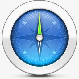 指南针蓝色图标设计