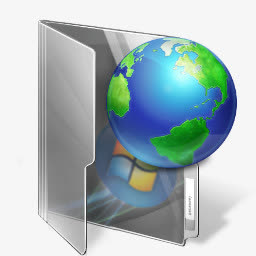 地球透明文件夹图标设计
