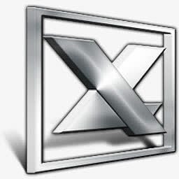 字母X方框图标设计