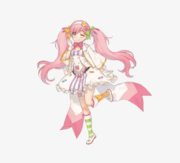 立绘动漫白裙女孩