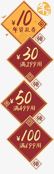 年货节悬浮框侧边框促销优惠券