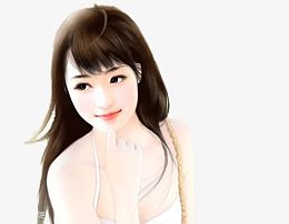 彩绘立绘现代诱惑美女女子