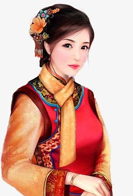 彩绘立绘古装格格宫女