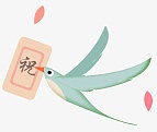 小鸟送祝福标签