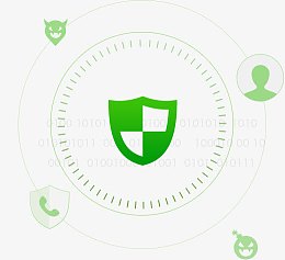360免费电话盾牌图标