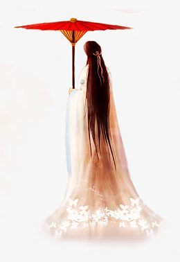 pngpsdpng雨天撑伞小女孩pngpng黄色雨伞pngpng绿色旗袍撑伞美女背影