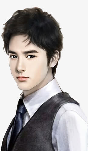 彩绘立绘西装男子装饰免抠素材免费下载_觅元素51yuansu.com