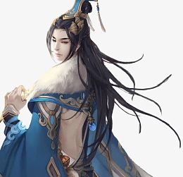 彩绘立绘妖异君王男子