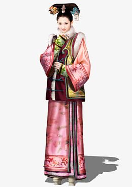 彩绘立绘格格宫女
