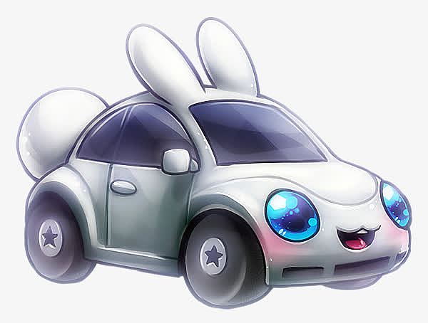 卡通兔子汽车