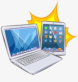 卡通笔记本iPad素材