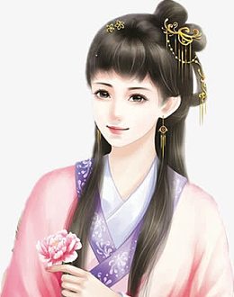 白色衣服女子古风立绘