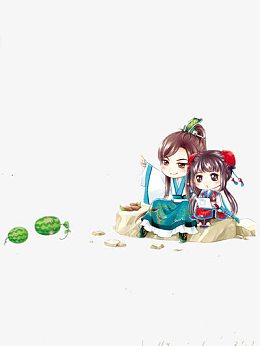 古代兄妹古风立绘