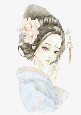 彩绘简笔画女子